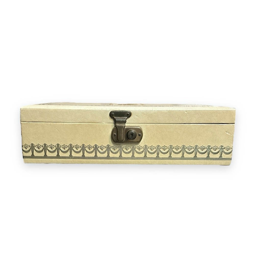 BARONET  Large Ivory Neoclassical Jewelry Box VINTAGE - Picture 3 of 9